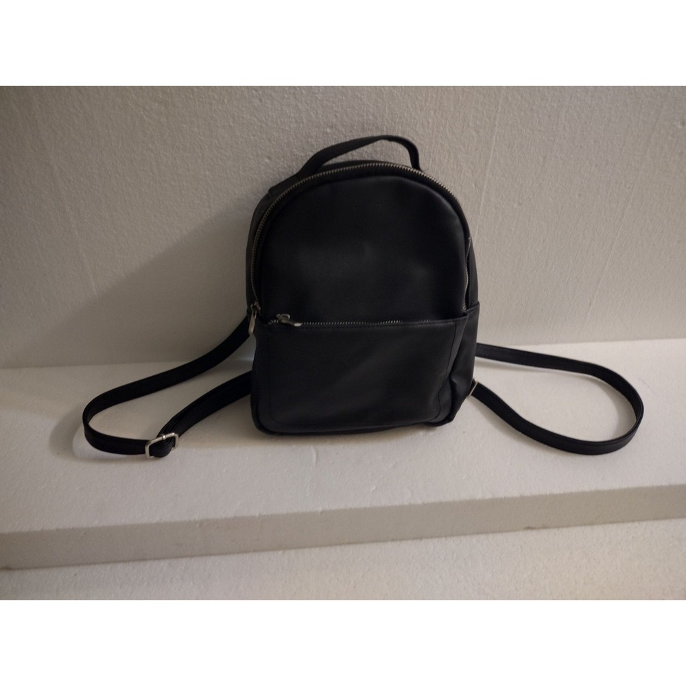 Wild Fable Mini Backpack Faux Leather Adjustable Straps Front Zip Pocket Compact